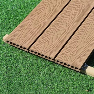 Planches de terrasse en WPC résistantes aux UV et imperméables, revêtement composite à grain de bois en relief 3D - Product Image 2