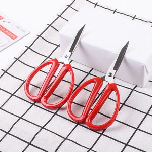 <b>Red</b> Stainless Steel Scissors Small Household Office <b>Paper</b> Cutting Craft Use - Product Image 2