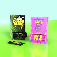 Présentoir en tube plastique pop-up, présentoir en carton à pousser vers l'avant, boîte de présentation POP avec logo personnalisé