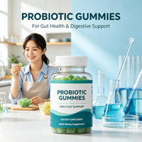 Gummies probiotiques en gros sous marque privée OEM, formule et emballage personnalisés, complément alimentaire