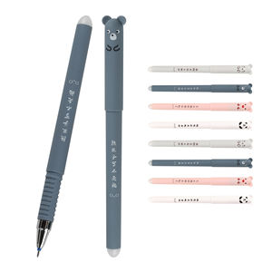 Stylo à encre gel effaçable en plastique, motif dessin animé mignon, avec logo personnalisé, idéal pour les fournitures scolaires et les cadeaux. - Product Image 1