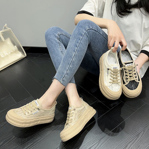 Spring 2026 model casual shoes - breathable, simple <b>canvas</b> shoes, slim style, versatile trendy shoes, retro single shoes, lightw - Product Image 5