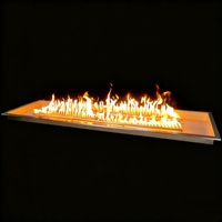 Kit de brûleur à gaz pour foyer extérieur, en acier inoxydable, grand rectangle, encastrable, 74 pouces.