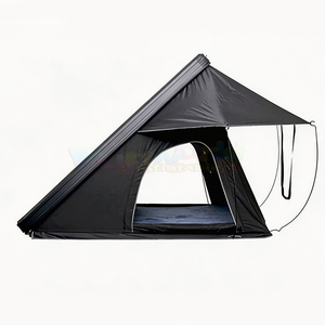 Tente de toit de camping à ouverture latérale personnalisée, moderne, demi-longueur, 4 saisons, orange, tente de toit familiale grise, occultante - Product Image 2