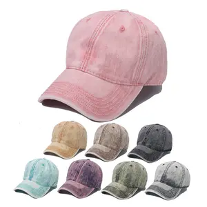 Beyzbol vintage retro denim şoför şapkası % 100% pamuk doruğa spor şapkaları tenis golf spor metal düğme snapback geniş şapka