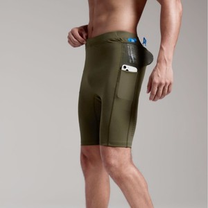 Pantaloncini da Corsa a Compressione per Uomo, Elastici e Traspiranti con Fori, Asciugatura Rapida, Ideali per Maratona - Product Image 2