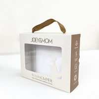 Boîte de présentation en carton personnalisée écologique avec fenêtre transparente en PVC et sangle de suspension pour chaussettes et fourrures – Vente en gros