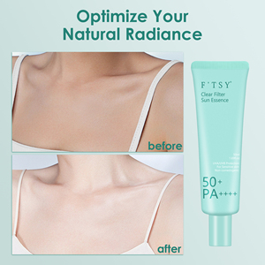 Private Label Vegan Cica Moisturizing SPF 50 UVA/UVB Protection No White Cast <strong>Clear</strong> Filter Sun Essence Custom <strong>Sunscreen</strong> - Product Image 3