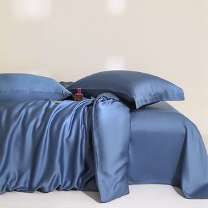 Parure de lit moderne de luxe en fibre de lyocell, couleur unie avec imprimé végétal, 2 taies d'oreiller, écologique, rafraîchissante pour l'été, taille Queen - Product Image 3