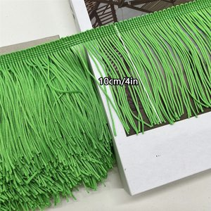 Vendita all'ingrosso 10cm 40 colori di crittografia poliestere nappa frangia pizzo 4in rifilatura per Boho Latin Dance Dress - Product Image 2