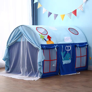 Tente de <span class=keywords><strong>lit</strong></span> de château anti-chute et anti-moustiques d'été intérieur en polyester jouet Playhouse inspiré <span class=keywords><strong>tipi</strong></span> pour garçons filles - Product Image 1