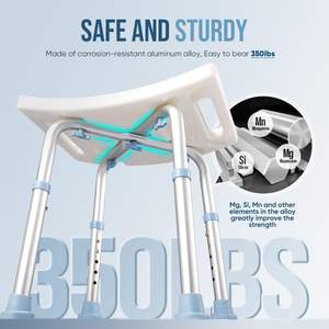 Tabouret <span class=keywords><strong>de</strong></span> <span class=keywords><strong>bain</strong></span> réglable en aluminium durable banc anti-dérapant gratuit équipement <span class=keywords><strong>de</strong></span> sécurité pour <span class=keywords><strong>salle</strong></span> <span class=keywords><strong>de</strong></span> <span class=keywords><strong>bain</strong></span> pour personnes handicapées <span class=keywords><strong>chaise</strong></span> <span class=keywords><strong>de</strong></span> douche - Product Image 2