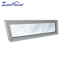 Fenêtre fixe en verre trempé en alliage d'aluminium de haute qualité, personnalisée avec des fonctions de réduction du bruit et d'étanchéité