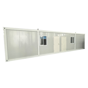 Casa Contenedor, Oficina Móvil, Estructura de Acero Prefabricada, Diseño Industrial Rectangular para Uso en Obras de Construcción - Product Image 1