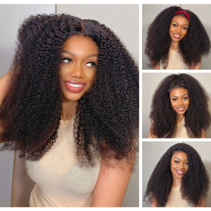 Perruque brésilienne vierge bouclée crépue 150% 180% 210% en cheveux humains, avec dentelle suisse HD transparente, pour femmes noires - Product Image 5