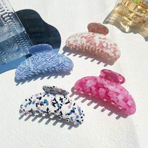 リウ・エコフレンドリー・ホットセール・ファッショナブル・ラージサイズ11cmシャーククリップ・アセテートヘアクロー（デイリーユース） - Product Image 3