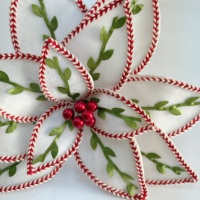 Fleurs artificielles de Noël, Poinsettia en polyester, couleur et taille personnalisées pour la décoration murale, des arbres, extérieurs, maisons, centres commerciaux et fêtes