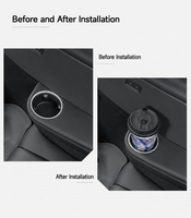 Compatible avec le porte-gobelets et l'espace de rangement à trois rangées en silicone pour Tesla Model YL 2025