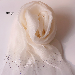 Nouvelle écharpe en organza de soie haut de gamme au printemps et en automne saison eau diamant doux écharpe en soie et châle pour femmes à double usage - Product Image 2