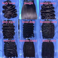 Cheveux Indiens Bruts Alignés dans le Sens de la Cuticule, 100% Cheveux Vietnamiens Bruts, Fournisseur de Cheveux Naturels Ondulés, Lisses comme des Baguettes, Bouclés Birmans, Lot de Cheveux Humains