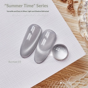 Smalto Gel UV LED Effetto <span class=keywords><strong>Occhio</strong></span> di <span class=keywords><strong>Gatto</strong></span> in 50 Colori, Non Tossico, Lunga Durata, Glitterato, Senza TPO, 15ml per Uso Professionale - Product Image 6