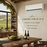 AC Tenaga Surya 9000 BTU DC 48V Inverter Wall Split Hybrid Pendingin Pemanas Tenaga Surya WIFI CE RoHS 100% Untuk Penggunaan Rumah Tangga