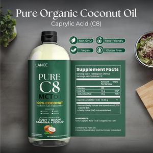 שומן c8 <span class=keywords><strong>mct</strong></span> שמן oem odm תומך באנרגיה מהירה availabiltty מזון קוקוס כיתה מזון קוקוס C8 <span class=keywords><strong>mct</strong></span> - Product Image 2