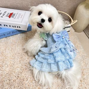 Princess Lace Tutu Skirt For Small <b>Dogs</b> <b>Light</b> Blue Polyester Four Seasons Dress - Product Image 1