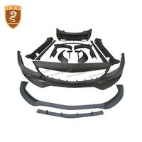 Pour Mercedes Bens W205 PD Style Fiber de verre Kits complets de carrosserie pare-chocs de voiture jupes latérales roue sourcil