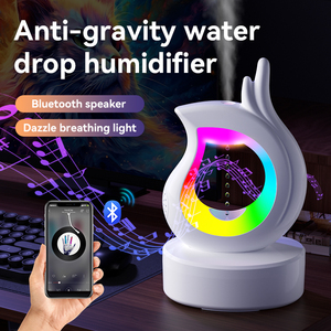Tại chỗ Sản phẩm mới âm nhạc Loa antigravity mát sương mù tạo độ ẩm 450ml xách tay siêu âm chống trọng lực Thả Nước tạo độ ẩm - Product Image 2