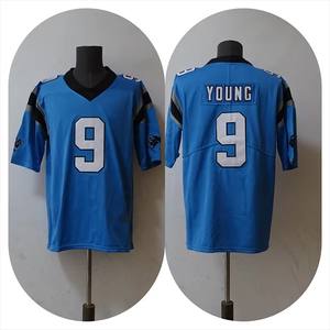 CAR Team America 9 Bryce Young 6 Baker Mayfield 22 Christian McCaffrey pronto a spedire maglia da calcio cucita di alta qualità personalizzata - Product Image 3