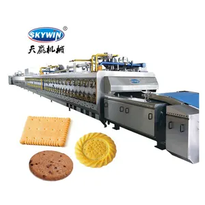 औद्योगिक बेकरी उत्पादन लाइन स्वचालित कन्वेयर बेल्ट के लिए गैस सुरंग सुखाने ओवन रोटी बिस्कुट कुकी पाक