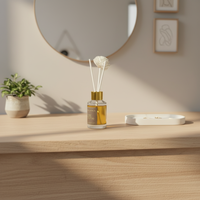 Diffuseur de parfum en verre transparent écologique personnalisé de 200 ml, ensemble décoratif pour la maison, diffuseur de parfum à bâtonnets, vente en gros, cadeau de mariage