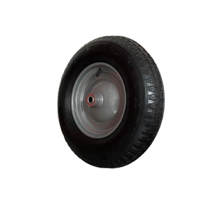Rueda de espuma de PU maciza antipinchazos 16x4.00-8 con llanta metálica para carretilla de mano, rueda de repuesto para carretilla - Product Image 6