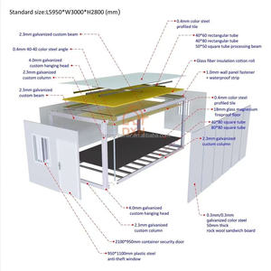Bán Buôn Tùy Chỉnh Giá Rẻ Sẵn Sàng Lưu Trữ Trực Tiếp Khách Sạn Văn Phòng Đúc Sẵn Phẳng Gói Nhà <span class=keywords><strong>Container</strong></span> Prefab Nhà Với Phòng Tắm Đầy Đủ - Product Image 4