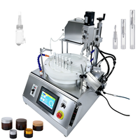 Machine de remplissage et de bouchage semi-automatique pour flacons roll-on de parfum et huiles essentielles de 10 ml avec bouchon à vis