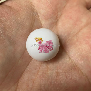 Cuentas gruesas redondas con estampado de <span class=keywords><strong>princesa</strong></span> personalizado, cuentas acrílicas DIY de 20mm para hacer joyas, cuentas de goma de mascar para hacer bolígrafos - Product Image 5
