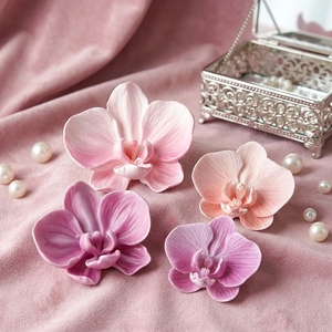 Moule en silicone pour fleurs d'orchidées papillon, <span class=keywords><strong>2</strong></span> tailles, pour décoration en résine faite à la main, moule pour bougie parfumée DIY - Product Image 6