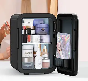 Özel sevimli 6 Litre Frigo Mini masa üstü kozmetik ofis buzdolabı makyaj küçük cilt bakımı güzellik buzdolabı yatak odası için taşınabilir