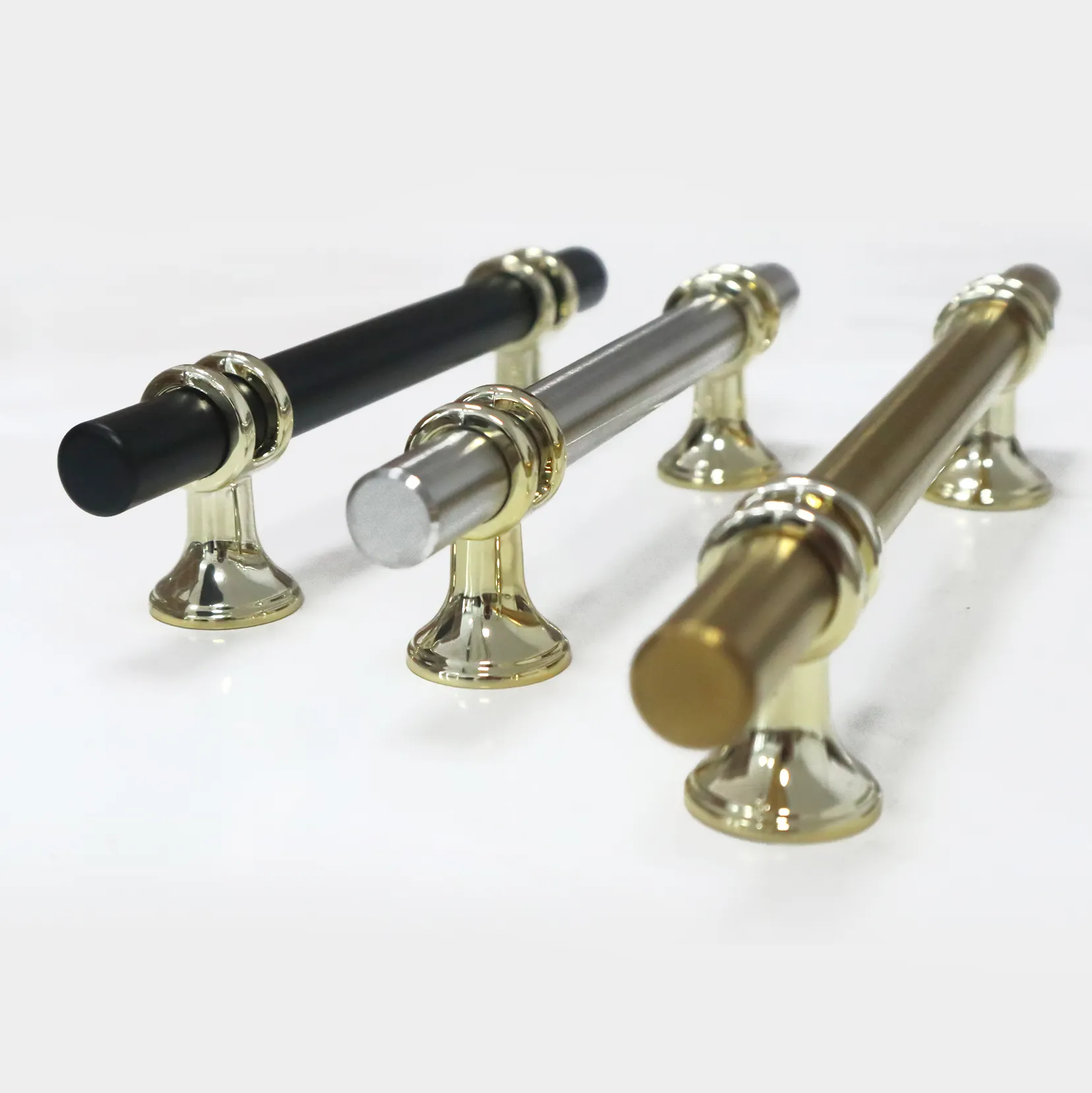 Stainless Steel Simple Furniture Drawer Handles Black Gold Hollow T Bar Cabinet Handle