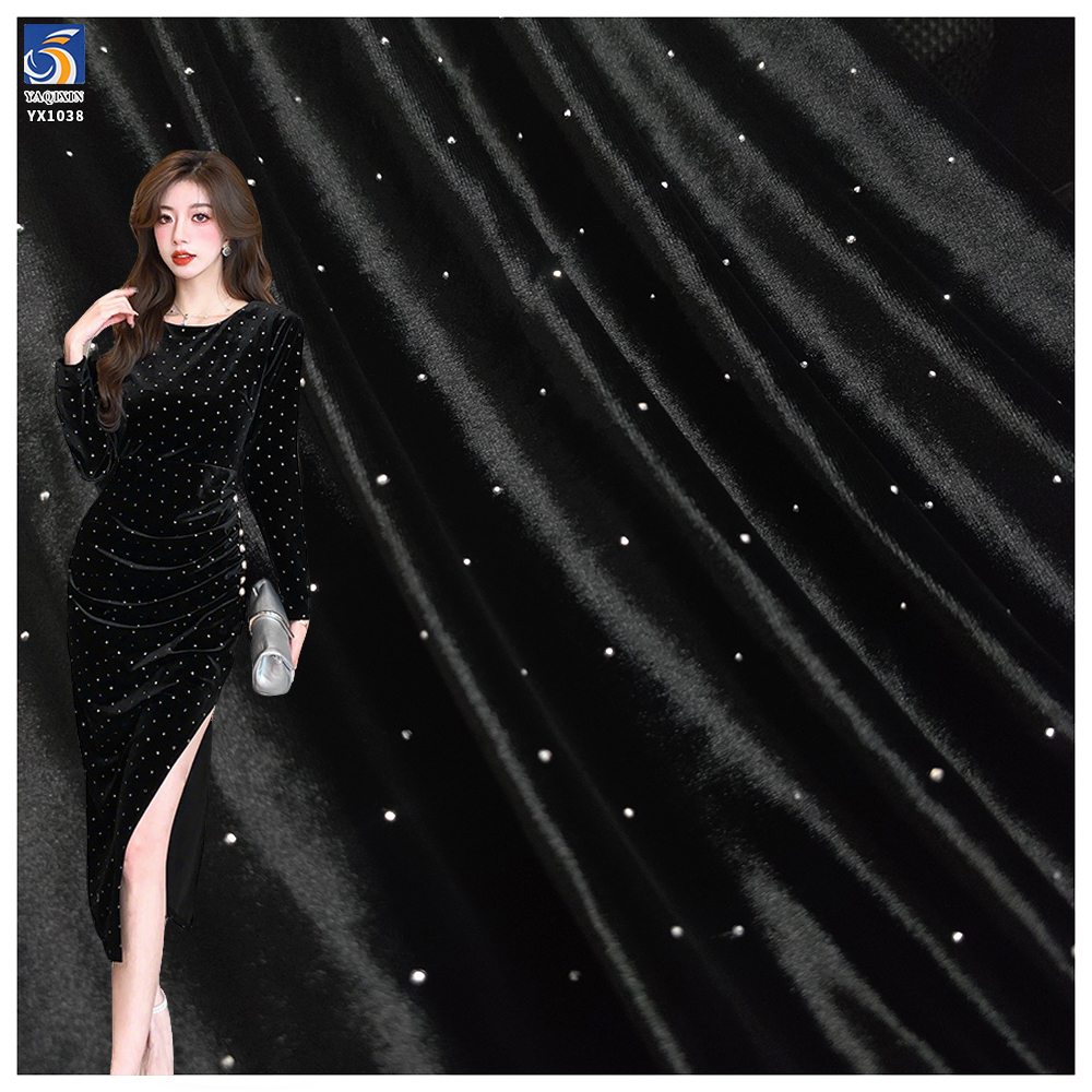 black stones for dress Black Shiny Evening Dress with Swarovski Stones main image 1