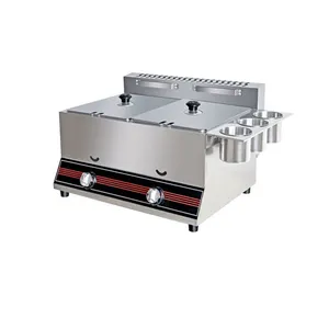 The latest design can video factory double restaurant table top deep fryer