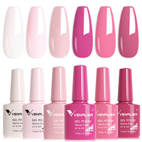 VENALISA-Vernis à Ongles en Gel UV, 6 Pièces, Kit de Démarrage pour Manucure, Couleur Naturelle, Vernis à Ongles en Gel, Émail, Cadeau