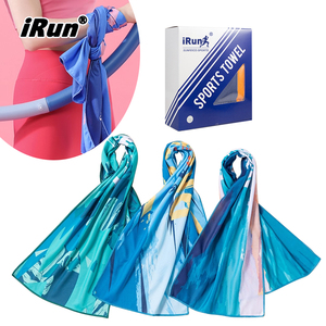 <span class=keywords><strong>IRun</strong></span> personalizado microfibra playa Camping senderismo Toalla de refrigeración secado rápido Fitness gimnasio deportes toalla gimnasio correr viaje toalla - Product Image 1