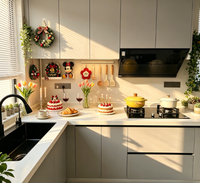 Meubles de cuisine modulaires BALOM, armoires de cuisine modernes à panneaux plats, peintes sur mesure, ensemble de meubles de cuisine pour projet complet de maison, design 3D