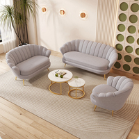 Samt Sofa Gold Schnitt Günstige Nordic Metall Stoff Single Hotel Stuhl Luxus Modern Home Wohnzimmer Set Möbel Sofas Büro