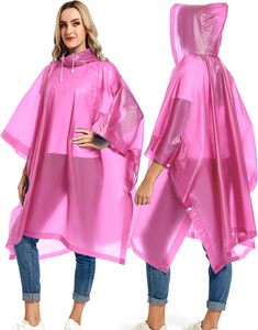 Ponchos de pluie personnalisables, imperméables et durables, style cape, avec logo personnalisé, motif imprimé jetable pour le travail et les voyages - Product Image 1