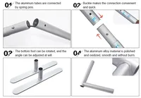 Set Stand Lengkung Setengah Bulan Logam 6.5ft dengan Pipa Tugas Berat 32mm dan Penutup Khusus untuk Pernikahan dan Baby Shower