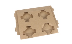 Corrugated Brown Coffee Juice Drink <strong>2</strong> or 4 <strong>Cups</strong> Carrier <strong>Paper</strong> <strong>Cup</strong> Holder Tray to Go Box - Product Image 6