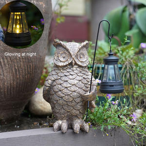 Retro Owl Holding Lantern Solar Garden Light <strong>Funny</strong> Animal Decorative Light for Garden Hallway Ornament <strong>Housewarming</strong> <strong>Gifts</strong> - Product Image 4
